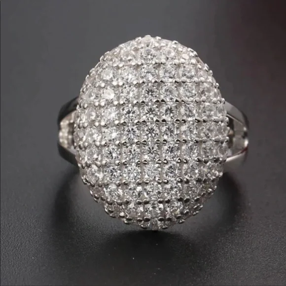 NEW 925 STERLING SILVER ENGAGEMENT DIAMOND  RING - Picture 6 of 7